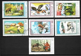 MONGOLIE / SERIE DE 7 TIMBRES ANIMAUX ET CHASSE - Other