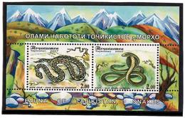 Tajikistan.2007 Snakes. S/S Of 2v X 2.00  Michel # BL 47 - Tadjikistan