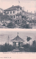 Evilard, Restaurant Et Pension De La Gare O. Girard (24.7.1906) - Evilard