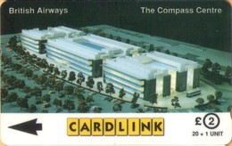 United Kingdom - GPT, 7CLKA, British Airways Compass Centre, Airlines, 20+1 U, 10,000ex, Used - Eurostar, Cardlink & Railcall
