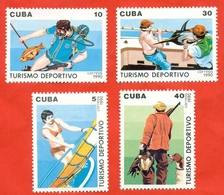 Cuba 1990. Sports Tourism. Fishing. New. Complete Series. - Kunst- Und Turmspringen