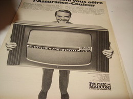 ANCIENNE PUBLICITE ASSURANCE COULEUR PATHE MARCONI 1967 - Manifesti & Poster