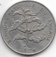 Rwanda 10 Francs 1974  Km14.1   Vf+ - Rwanda