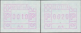 Suisse 1976 Y&T Distr. 1D, Genève. 2 Timbres Neufs A4, 10 Et 20 C. Curiosité D'impression Coin Supérieur Droit Y&T 100 € - Francobolli Da Distributore