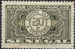 SENEGAL 1935 Postage Due - 20c - Olive MH - Impuestos