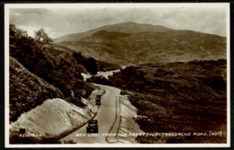 Ref 1251 - Real Photo Postcard - Ben Ledi From Aberfoyle Trossachs Road - Stirlingshire Scotland - Stirlingshire