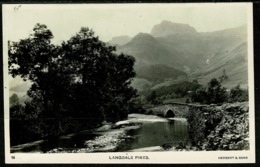 Ref 1252 - Real Photo Postcard - Langdale Pikes - Lake District Cumbria - Other & Unclassified