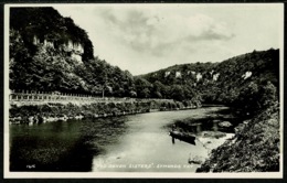 Ref 1252 - Real Photo Postcard - Boat & The Seven Sisters Symonds Yat - Herefordshire - Herefordshire