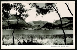 Ref 1252 - Real Photo Postcard - Snowdon And Nantle Lake - Caernarvonshire Wales - Caernarvonshire