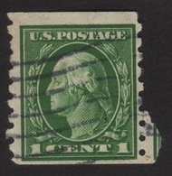 1912 US, 1c Stamp, Used, George Washington, Sc 412 - Gebruikt