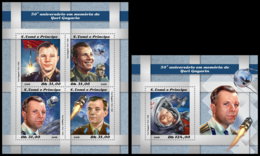 SAO TOME 2018 **MNH Yuri Gagarin Space Raumfahrt Espace M/S+S/S - IMPERFORATED - DH1850 - Afrique