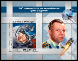 SAO TOME 2018 **MNH Yuri Gagarin Space Raumfahrt Espace S/S - IMPERFORATED - DH1850 - Afrique