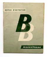 Notice D'entretienBB Monovitesse - Les Cyclomoteurs - Motorrad