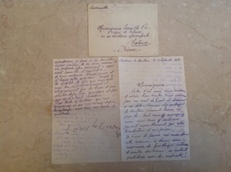 Lettre Signée Par Louis Le Cardonnel à L'évêque De Valence 1933 - Manuscrits