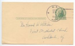 United States 1944 UX27 U.S. Navy Pmk To Ashland Kentucky - 1941-60