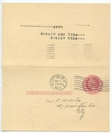 United States 1952 UY13 Postal Reply Card Garfield, New Jersey - Holy Name Society - 1941-60