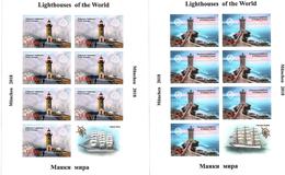 Tajikistan.2018 Lighthouses(Sailboats).Imperf. 6 Sheetlets, Each Of 7+label - Tadjikistan