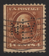 1917 US, 4c Stamp, Used, George Washington, Sc 503 - Gebruikt