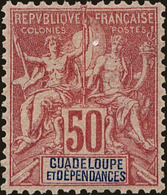 Guadeloupe Scott #41, 1892, Hinged - Unused Stamps