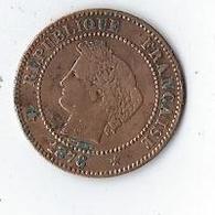 France Cérès 2 Centimes 1878 A - B. 2 Centimes