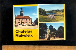CHATELUS MALVALEIX Creuse 23 : La Mairie L'étang De La Prune L'église - Chatelus Malvaleix