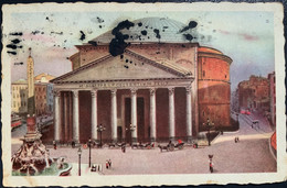 ROMA Cartolina Anni ‘20 “ PANTHEON “ Ed.Scrocchi , Viaggiata 1924 - Panthéon