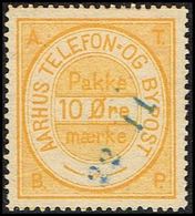 __AARHUS TELEFON OG BYPOST. 1884. 10 ØRE. 22 11. (DAKA 3) - JF316529 - Local Post Stamps