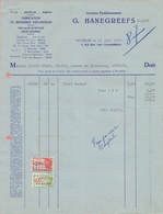 1948: Facture Des ## Anc. Etabls. G. HANEGREEFS, Rue Edm. Van Cauwenbergh, 71, BXL. ## à ## Maison GILSON DRABS, Av. ... - Druck & Papierwaren