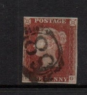 GB Victoria Line Engraved Penny Red Imperf.    Fine Used. - Oblitérés