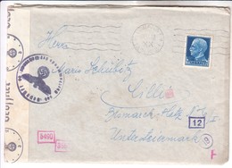 3411  BRIEF --ITALIEN   BESETZUNG  LUBIANA --CILLI - German Occ.: Lubiana