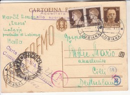 3413   VINCEREMO  --ITALIEN-    BESETZUNG  LUBIANA --KOČEVJE -CILLI - Ocu. Alemana: Lubiana