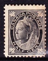 CANADA 1897 QV 1/2c Black SG142 MH - Unused Stamps