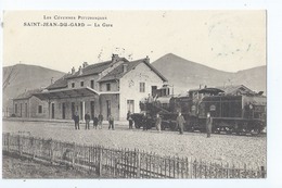 Cpa -   Dpt  -  Gard -  St-gean Du Gard  -  - La Gare  -  (  Selection  )  Tres  Rare  1909 - Saint-Jean-du-Gard