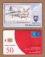 AC - TURK TELECOM PHONECARDS -  F - 100D SUPER SABRE 1958 - 88  86 CREDITS: 50 DATE: 2006 - Avions