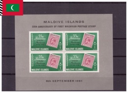 Maldives 1961 - MNH ** - Philatélie - Timbres Sur Timbres - Michel Nr. Bloc 1 (mdv082) - Maldives (...-1965)