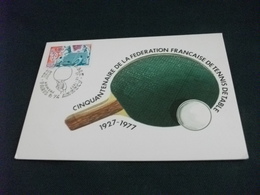 TENNIS TAVOLO 50° FEDERAZIONE FRANCESE 1927 1977  FRANCIA - Table Tennis