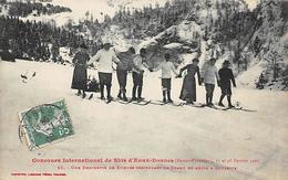 Eaux Bonnes       64         Concours De Skis. Une Brochette De Skieurs   (voir Scan) - Eaux Bonnes