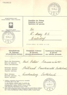 PTT Form 257.01  "Expedition Der Zeitung"  Finsterwald Bei Entlebuch - Dielsdorf          1963 - Covers & Documents