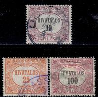 H+ Ungarn 1921 Mi 1 4 18 Dienstmarken - Dienstzegels