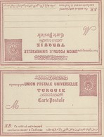 Turchia Turkey Ottomano Ottoman 1892 Double Postal Card, Unused -20pa - Covers & Documents