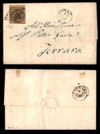 ANTICHI STATI - PONTIFICIO - 3 Bai (4c) Angolo Di Foglio - Lettera Da Forlì A Ferrara Del 1.3.57 - Oliva - Autres & Non Classés