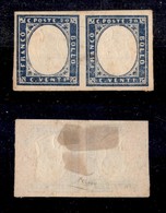 ANTICHI STATI - SARDEGNA - 1860 - Effigi Capovolte - 20 Cent (15Cc) - Coppia Orizzontale - Gomma Originale - Cert. AG - Autres & Non Classés