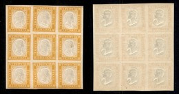 ANTICHI STATI - SARDEGNA - 1861 - 80 Cent (17C) - Blocco Di 9 - Gomma Integra - Andere & Zonder Classificatie