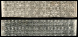 ANTICHI STATI - SARDEGNA - 1861 - Resti Di Stampa (senza Cifre) - Blocco Di 20 Bordo Foglio Del 1 Cent (19) Con Stampe M - Autres & Non Classés