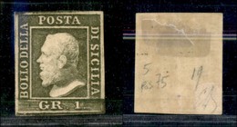 ANTICHI STATI - SICILIA - 1859 - 1 Grano (5) - Pos.75 - Gomma Originale - Diena - Sonstige & Ohne Zuordnung