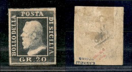 ANTICHI STATI - SICILIA - 1859 - 20 Grana (13c) - Gomma Originale - Punti Chiari - Asinelli - Other & Unclassified