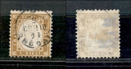 REGNO D'ITALIA - 1862 - 10 Cent (1) Usato A Livorno Il 14.10.62 (700) - Sonstige & Ohne Zuordnung