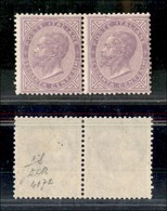 REGNO D'ITALIA - 1863 - 60 Cent De La Rue (L21) - Coppia Orizzontale - Gomma Integra - Fiecchi (1.000) - Sonstige & Ohne Zuordnung