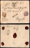 REGNO D'ITALIA - 10 Cent (17) + 60 Cent (21) - Busta Raccomandata (assicurata Manoscritto) Da Tivoli A Napoli Del 17.5.7 - Autres & Non Classés