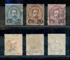 REGNO D'ITALIA - 1890/1891 - Soprastampati (56/58) - Serie Completa Usata - 3 Valori Ottimamente Centrati Con Dentellatu - Other & Unclassified